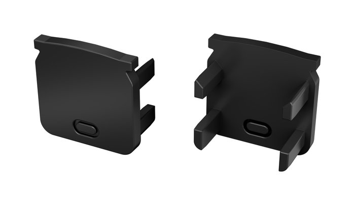KIMERA-HELSE Profilé Aluminium Anodisé Noir avec Diffuseur Opal et Bouchons, 2,02 m KIMERA-HELSE Profilé Aluminium Anodisé Noir avec Diffuseur Opal et Bouchons, 2,02 m