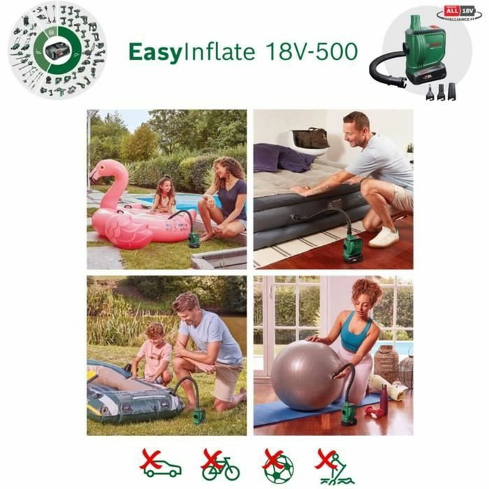Bosch EasyInflate 18V-500 Compresseur d'air sans fil 18V