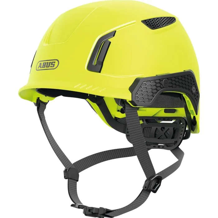 Abus SPECTOR - Casque de sécurité industriel Premium - Coque ABS, régulation thermique, système EasyFlex, attache lampe/lunettes, Euroslot 30 mm - Jaune