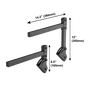 IsoAcoustics V120 Support en L pour enceintes murales, isolation et inclinaison 45°