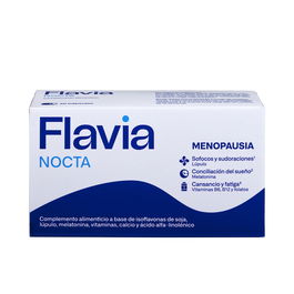 Flavia Nocta Gélules Ménopause : Apaise les symptômes, favorise un sommeil serein, réduit la fatigue, soutient l'humeur et la santé osseuse - 30 unités