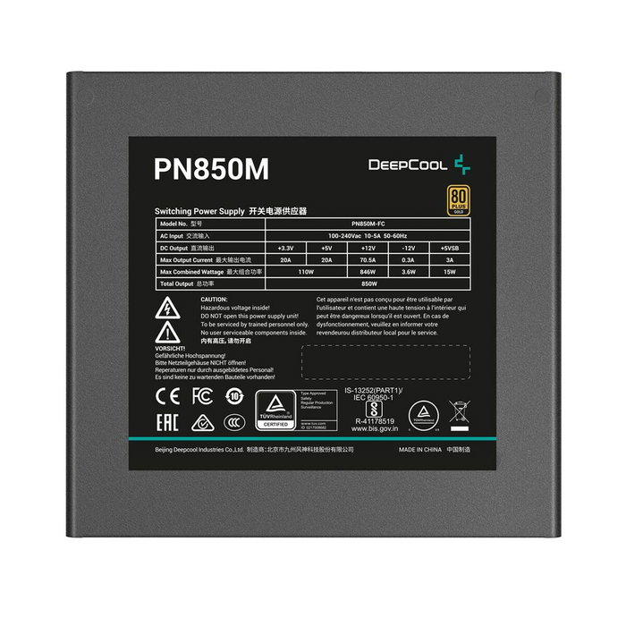 Deepcool Gamer Storm PN850-M 850W 80 Plus Gold Full Modulaire ATX 3.1