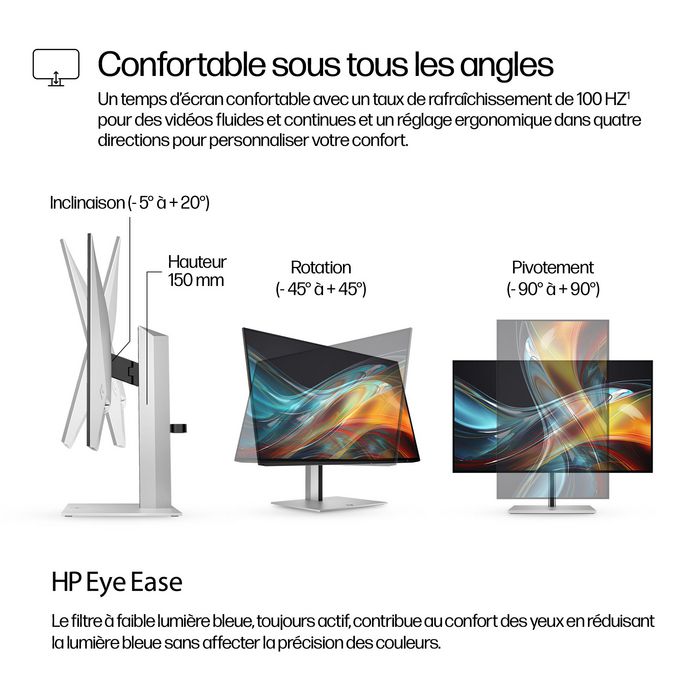 HP Série 7 Pro – 724pf, Écran Full HD 23,8 pouces, Argent HP Série 7 Pro – 724pf, Écran Full HD 23,8 pouces, Argent