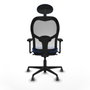 Piqueras y Crespo Chaise de Bureau 3D036G1 Bleu avec Appui-tête