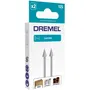 Dremel Lot de 2 Fraises haute Vitesse 125 - Acier, Ø 6.4 mm - Pour Sculpter, Graver, Formage et Percer Métaux tendres, Bois, Plastique