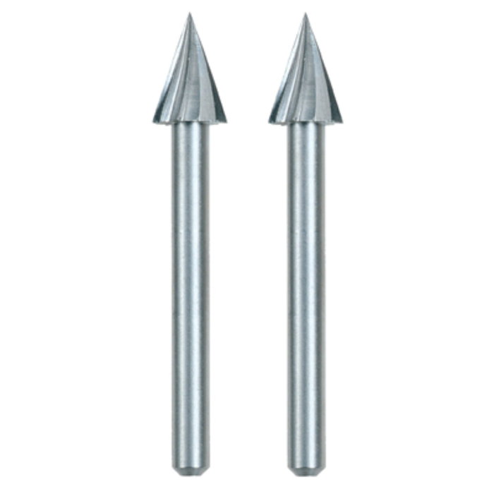 Dremel Lot de 2 Fraises Haute Vitesse 125 en Acier 6,4 mm
