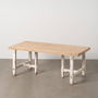Table de Salle à Manger Blanc Naturel Bois d'épicéa 120 x 60 x 48 cm