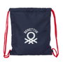 Sac à dos serré par des ficelles Benetton Together Blue marine 35 x 40 x 1 cm