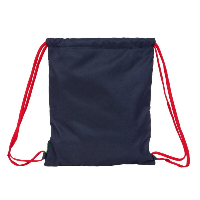 Sac à dos serré par des ficelles Benetton Together Blue marine 35 x 40 x 1 cm