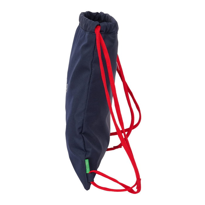 Sac à dos serré par des ficelles Benetton Together Blue marine 35 x 40 x 1 cm