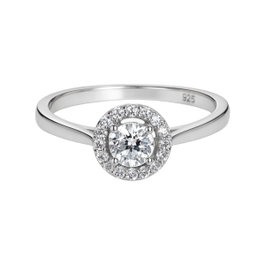 Diamonfire Bague en Argent et Zirconia Taille 17,5 Gris