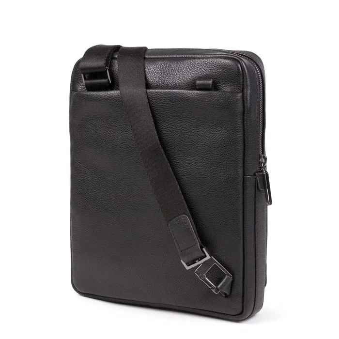 Piquadro Tallin Étui pour iPad Sac bandoulière en cuir Noir Piquadro Tallin Étui pour iPad Sac bandoulière en cuir Noir