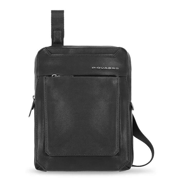 Piquadro Tallin Étui pour iPad Sac bandoulière en cuir Noir Piquadro Tallin Étui pour iPad Sac bandoulière en cuir Noir