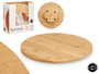 Kinvara Plateau Tournant Rond 30 cm en Bambou et Métal (Set de 12)