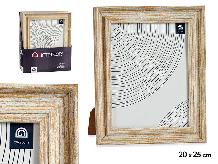 GIFTDECOR Porte-photo Effet Bois et Or 20x25cm GIFTDECOR Porte-photo Effet Bois et Or 20x25cm