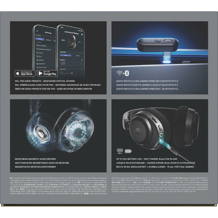 SteelSeries Arctis Nova 3PW Noir SteelSeries Arctis Nova 3PW Noir