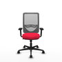 PIQUERAS Y CRESPO Chaise Zulema Synchro Rouge et Gris