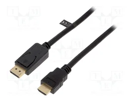 LOGILINK Câble DisplayPort vers HDMI 5m, 4K et 3D, CV0129