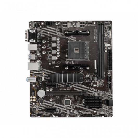 MSI Plaque Base AMD AM4 A520M Pro Micro ATX Chipset A520