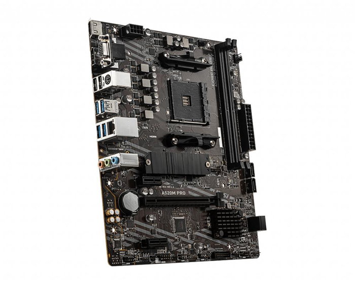 MSI Plaque Base AMD AM4 A520M Pro Micro ATX Chipset A520