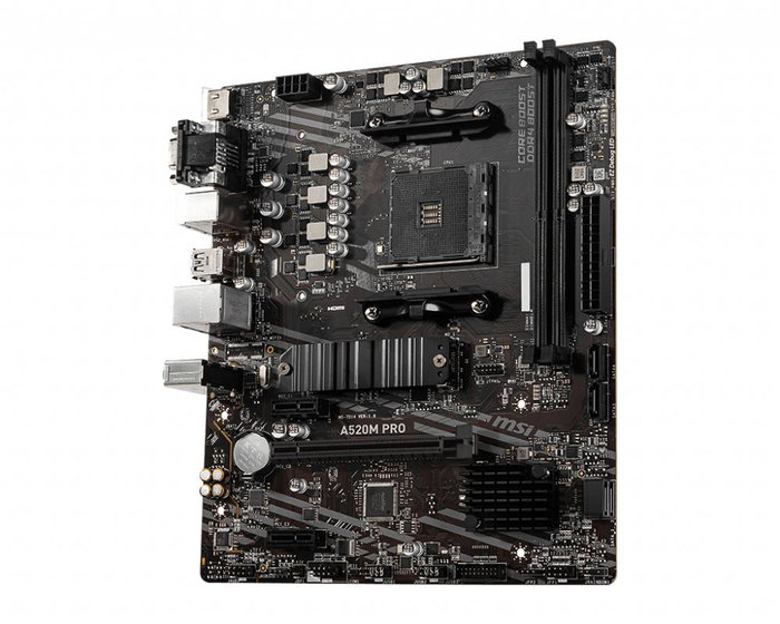 MSI Plaque Base AMD AM4 A520M Pro Micro ATX Chipset A520
