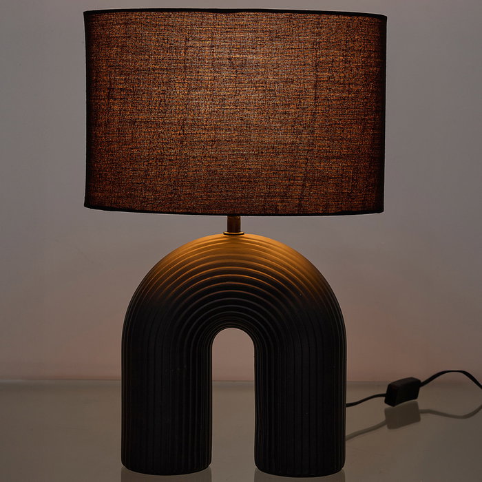 Home Deco Factory Lampe Archi en céramique noire Home Deco Factory Lampe Archi en céramique noire
