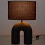 Home Deco Factory Lampe Archi en céramique noire