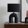 Home Deco Factory Lampe Archi en céramique noire