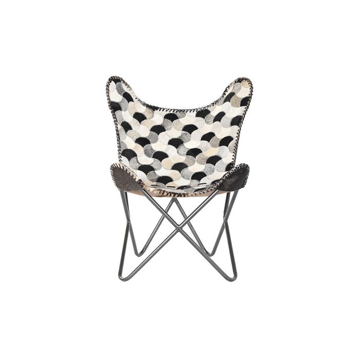 DKD Home Decor Fauteuil Blanc Marron Fer
