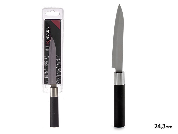 KINVARA Petit couteau en acier avec manche noir KINVARA Petit couteau en acier avec manche noir