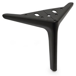 Q&Q Pata Metálica Modelo Clay, Metal, Acabado Negro, 125 mm