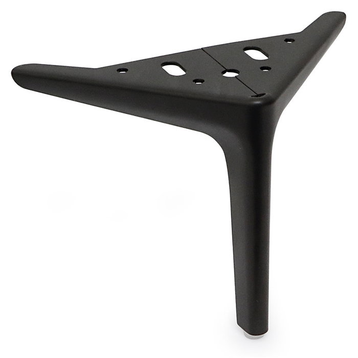 Q&Q Pata Metálica Modelo Clay, Metal, Acabado Negro, 125 mm Q&Q Pata Metálica Modelo Clay, Metal, Acabado Negro, 125 mm