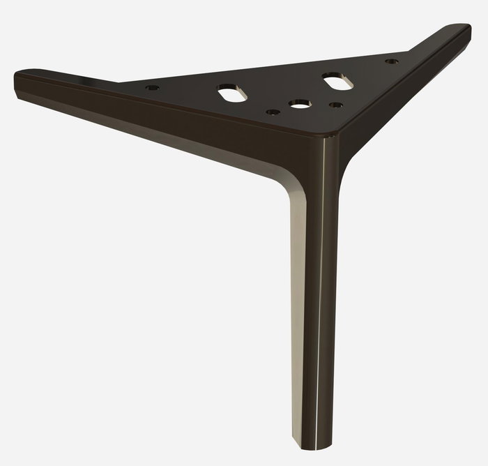 Q&Q Pata Metálica Modelo Clay, Metal, Acabado Negro, 125 mm Q&Q Pata Metálica Modelo Clay, Metal, Acabado Negro, 125 mm