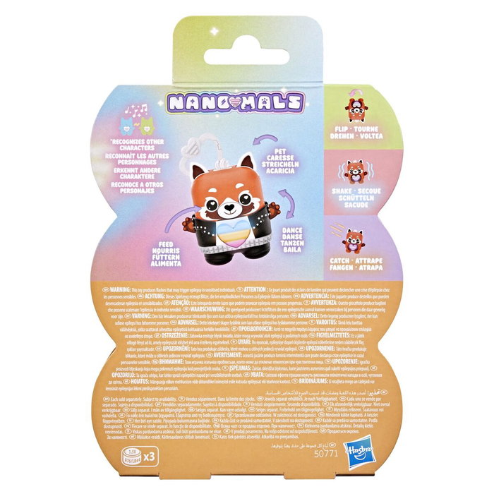 Hasbro Nano-mals Pamanda le panda roux, compagnon électronique