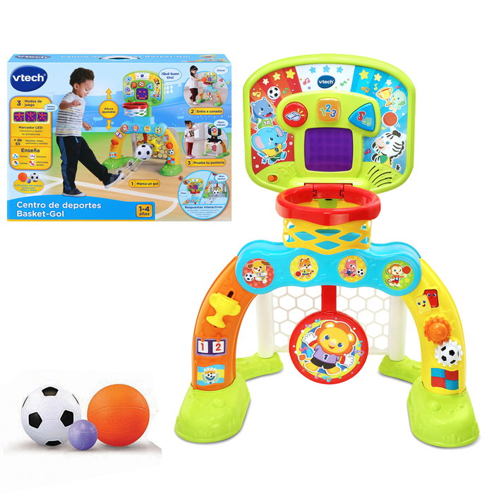 V-Tech Centro De Deportes Basket-Gol 80-533522 - Centre d'activités sportives interactif éducatif pour enfants, version espagnole V-Tech Centro De Deportes Basket-Gol 80-533522 - Centre d'activités sportives interactif éducatif pour enfants, version espagnole