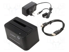GEMBIRD Station d'accueil USB 2.0 noire, HD32-U2S-5