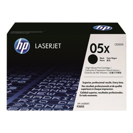 HP Cartouche Toner Noir Original 05X CE505X Haute Capacité 6500 Pages pour Imprimantes Laser HP