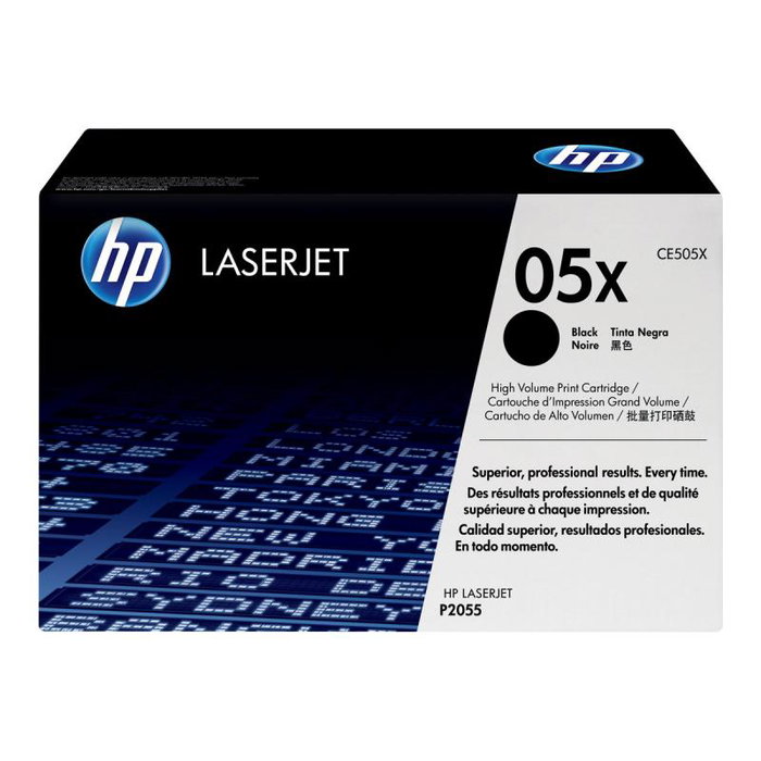 HP Cartouche Toner Noir Original 05X CE505X Haute Capacité 6500 Pages pour Imprimantes Laser HP
