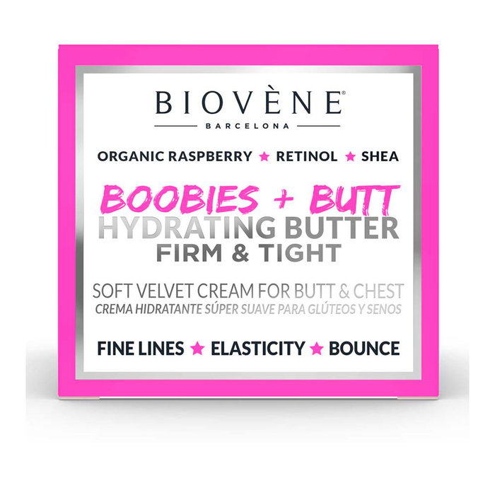 Biovène Crème Veloutée Ferme et Tendu pour Fesses & Poitrine, Hydratante aux Framboises, 50 ml Biovène Crème Veloutée Ferme et Tendu pour Fesses & Poitrine, Hydratante aux Framboises, 50 ml