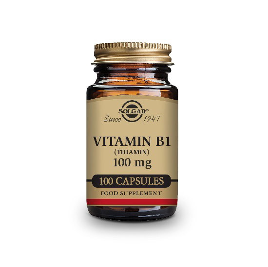 SOLGAR Vitamine B1 100 mg, 100 capsules végétales SOLGAR Vitamine B1 100 mg, 100 capsules végétales