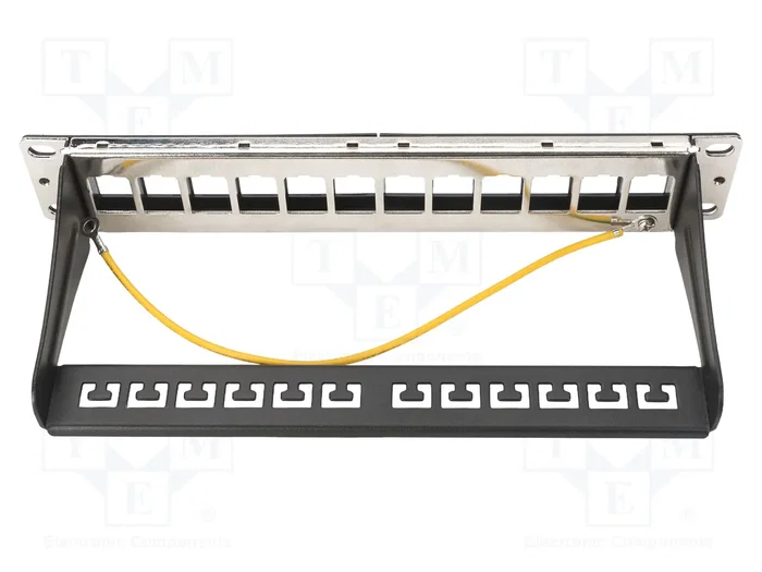 DIGITUS Panneau de brassage Keystone blindé 12 ports 10 pouces 1U