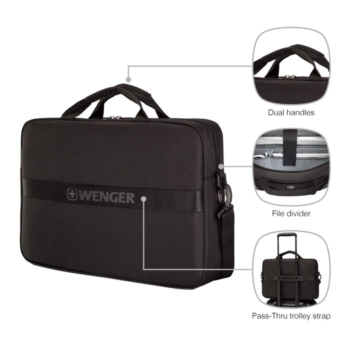 Wenger XE Compact Brief 16 Sac pour ordinateur portable noir