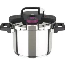 GSW Autocuiseur Easy Click 6 L - Compatible induction - Acier massif 18/10 - Système de sécurité - Diamètre 22 cm