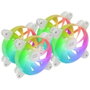 Mars Gaming MF-4A ARGB 4x Ventilateurs 120mm Blanc Silencieux Refroidissement PC