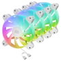 Mars Gaming MF-4A ARGB 4x Ventilateurs 120mm Blanc Silencieux Refroidissement PC