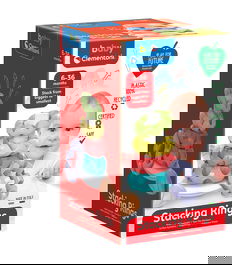 Clementoni Tour Empilable et Puzzle, Anneaux à Empiler Jeu Éducatif Enfant Unisexe 6 à 36 Mois, Jouet Créatif