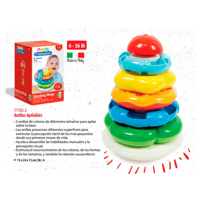 Clementoni Play For Future Tower Anneaux empilables