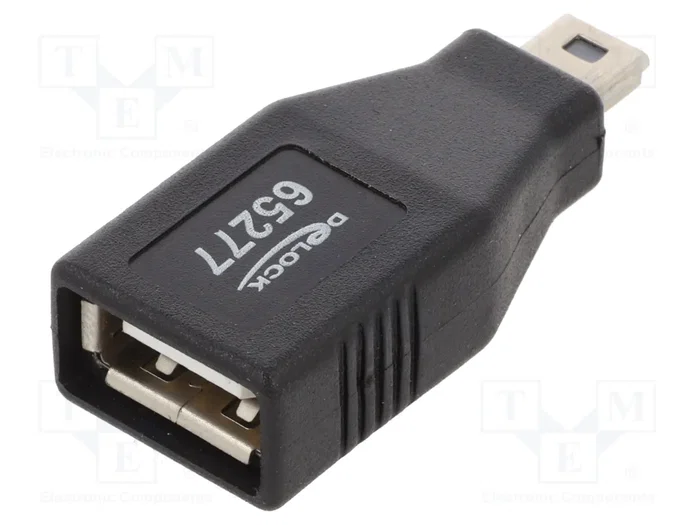 DELOCK Adaptateur USB 2.0 de USB A socle vers USB B mini prise