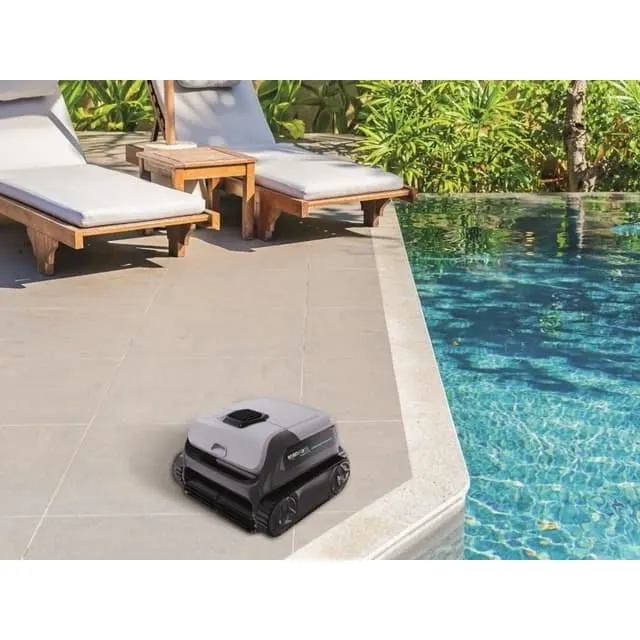 Robopool Robot aspirateur piscine - Bestway - Graphite - Nettoyage fond, parois et ligne d'eau - Pour piscines jusqu'à 32 m² - Filtration 200W