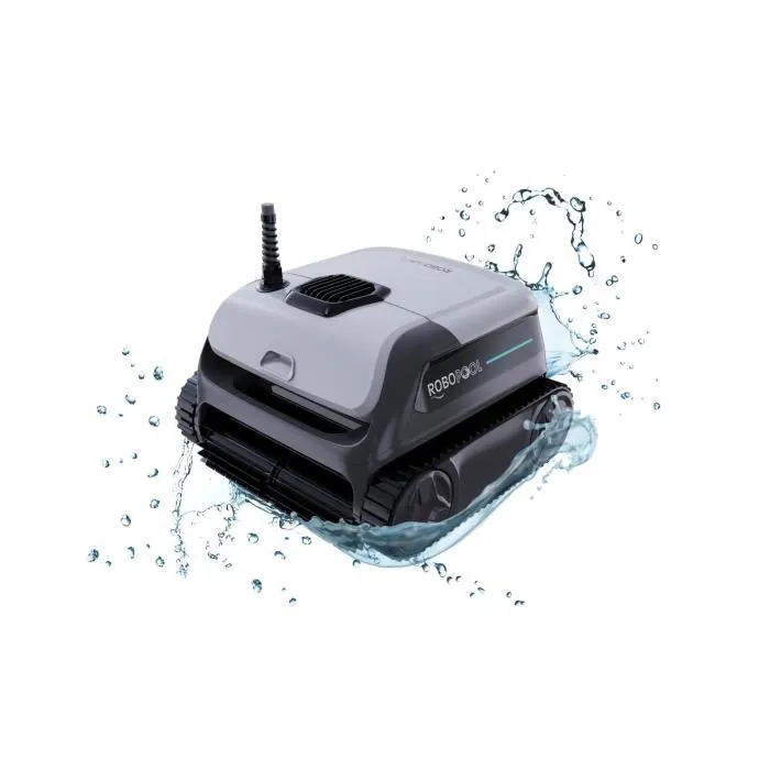 Robopool Robot aspirateur piscine - Bestway - Graphite - Nettoyage fond, parois et ligne d'eau - Pour piscines jusqu'à 32 m² - Filtration 200W